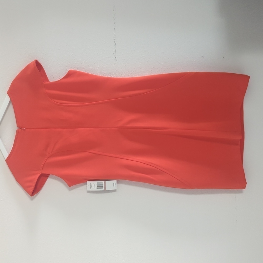 Sharagano stretch Women's size 12 orange dress. - Picture 2 of 10